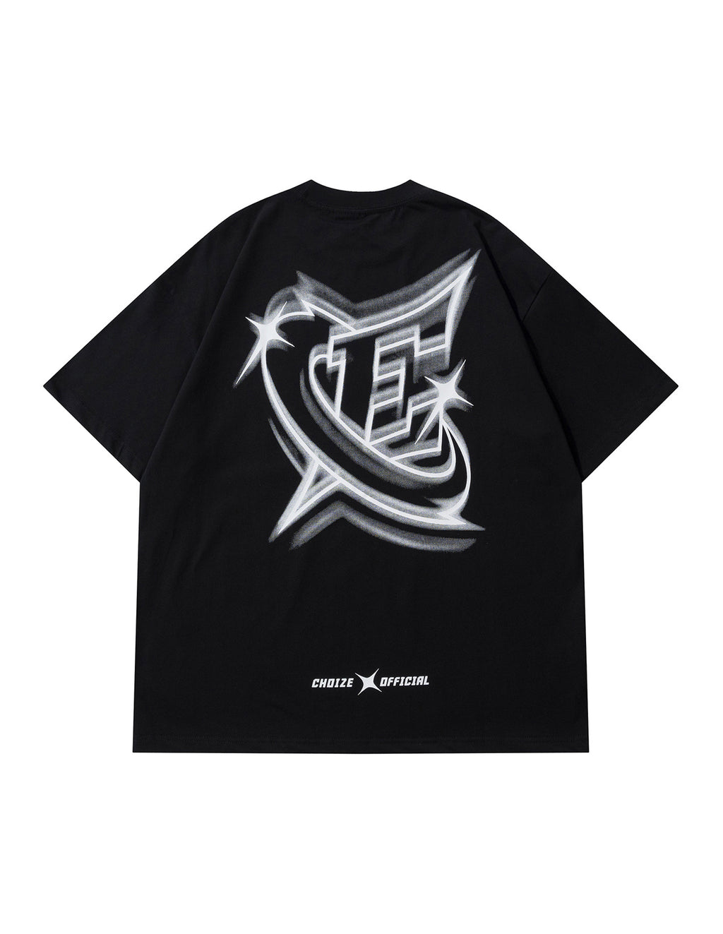 BAKYARDER Vintage Letter Print Crew Neck T-Shirt