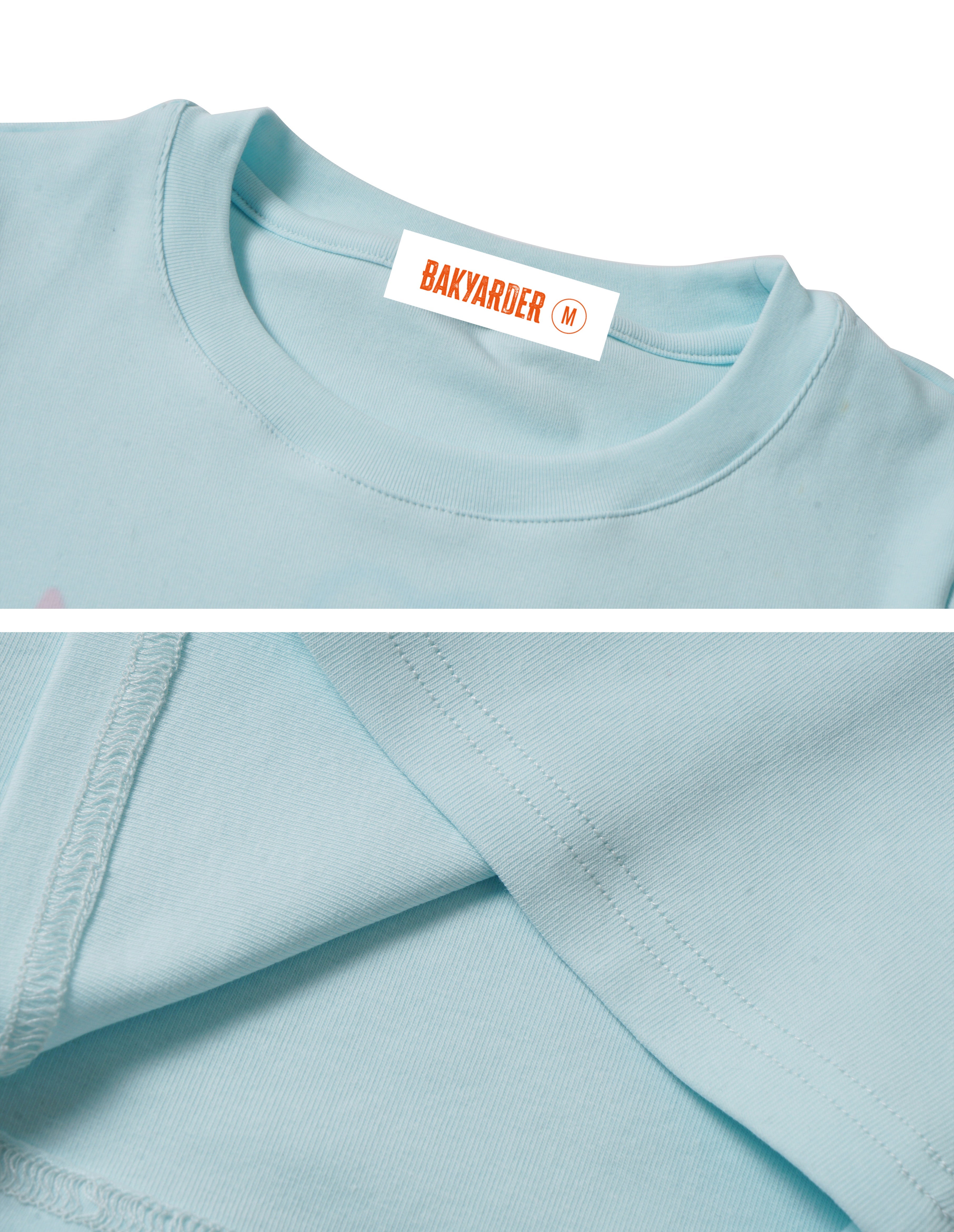 BAKYARDER Butterfly Print Pendant Slim-Fit Tee