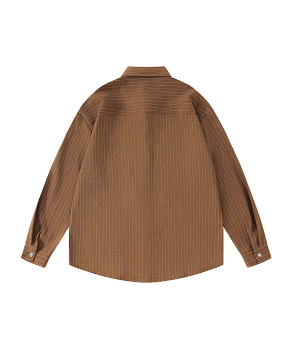 BAKYARDER  Vintage Striped Preppy Shirt