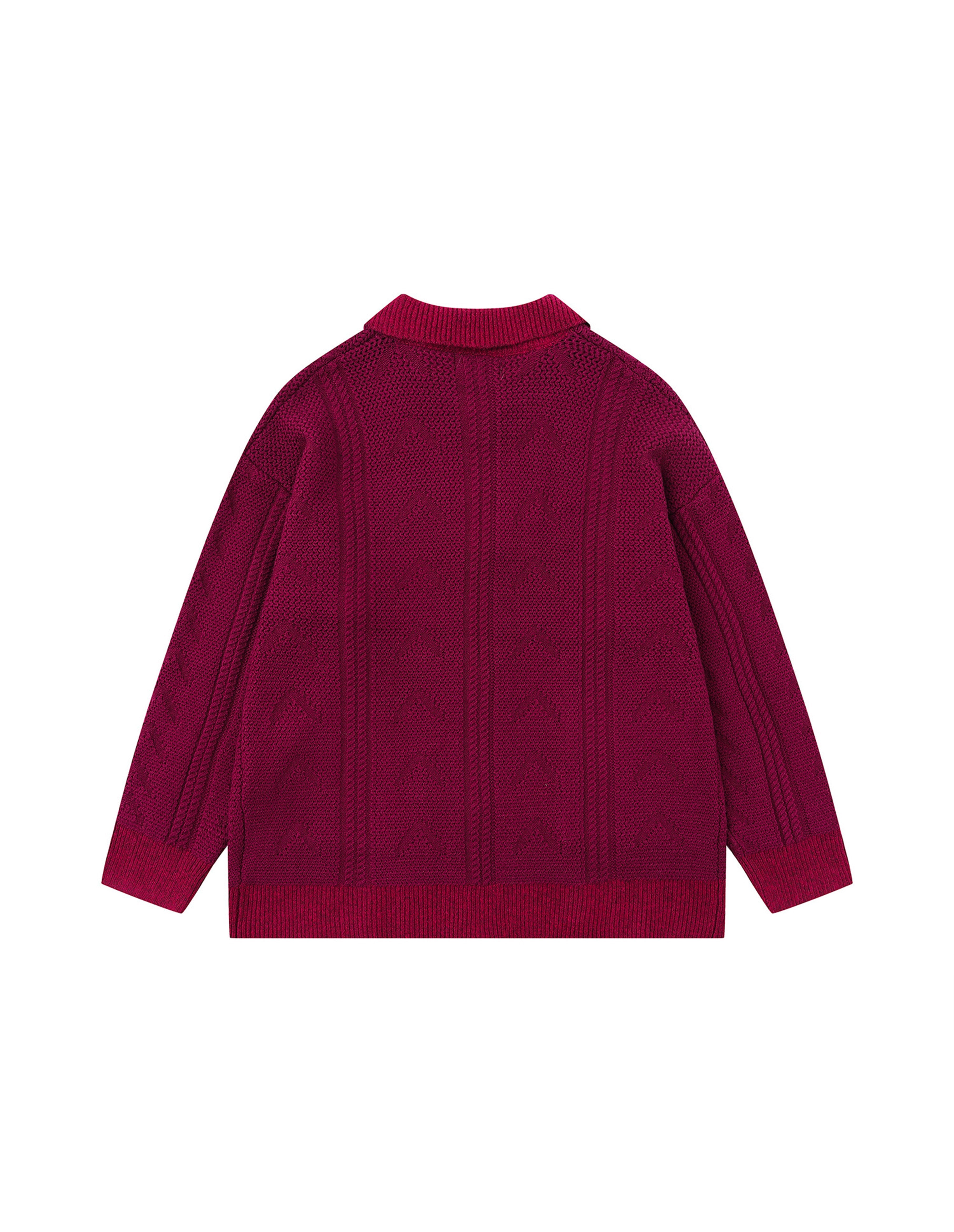 BAKYARDER Vintage Lapel Relaxed Cardigan Sweater