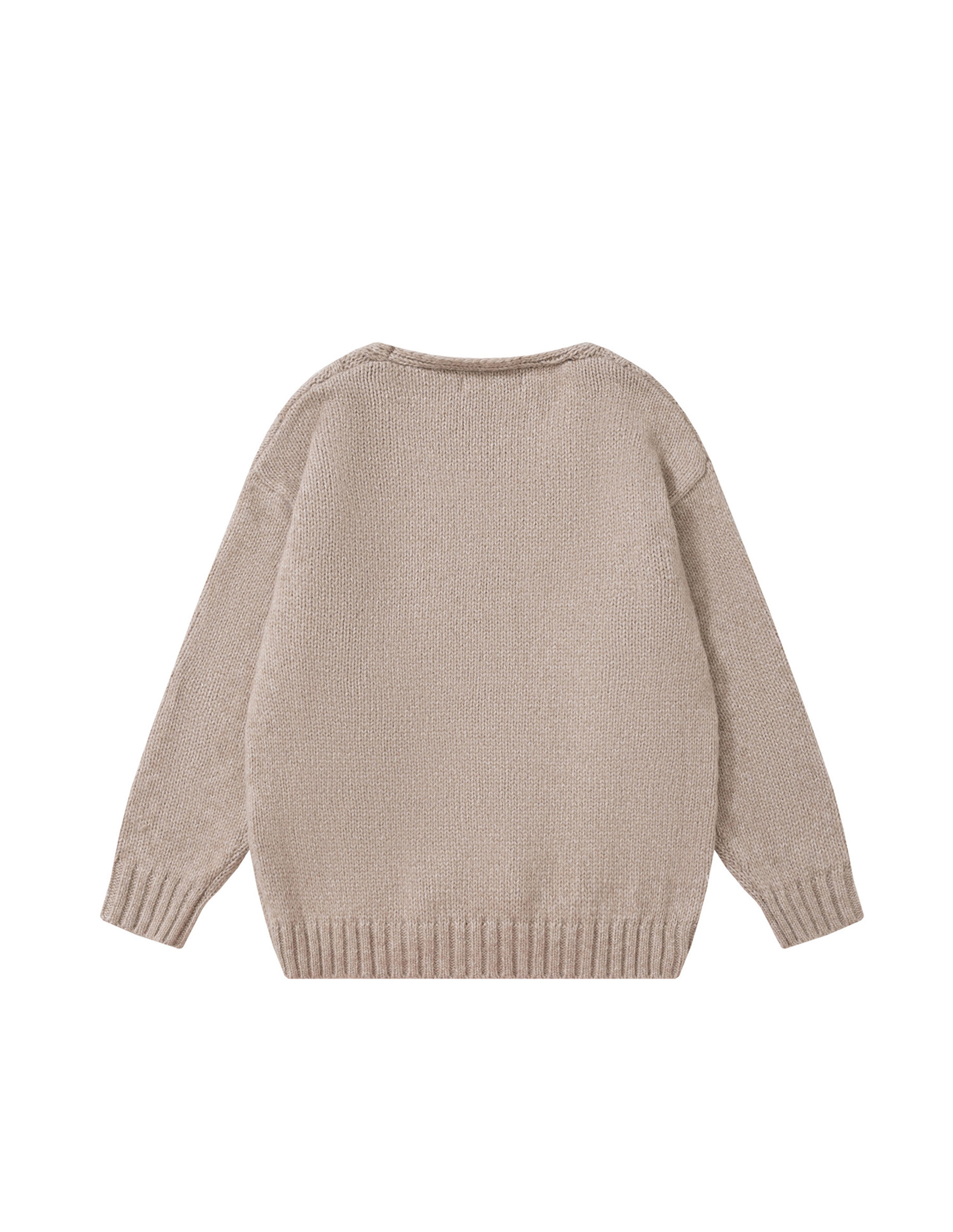 BAKYARDER Cable Knit V-Neck Pullover Sweater
