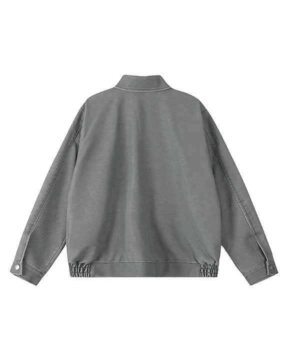 BAKYARDER Vintage Studded Collar Work Jacket