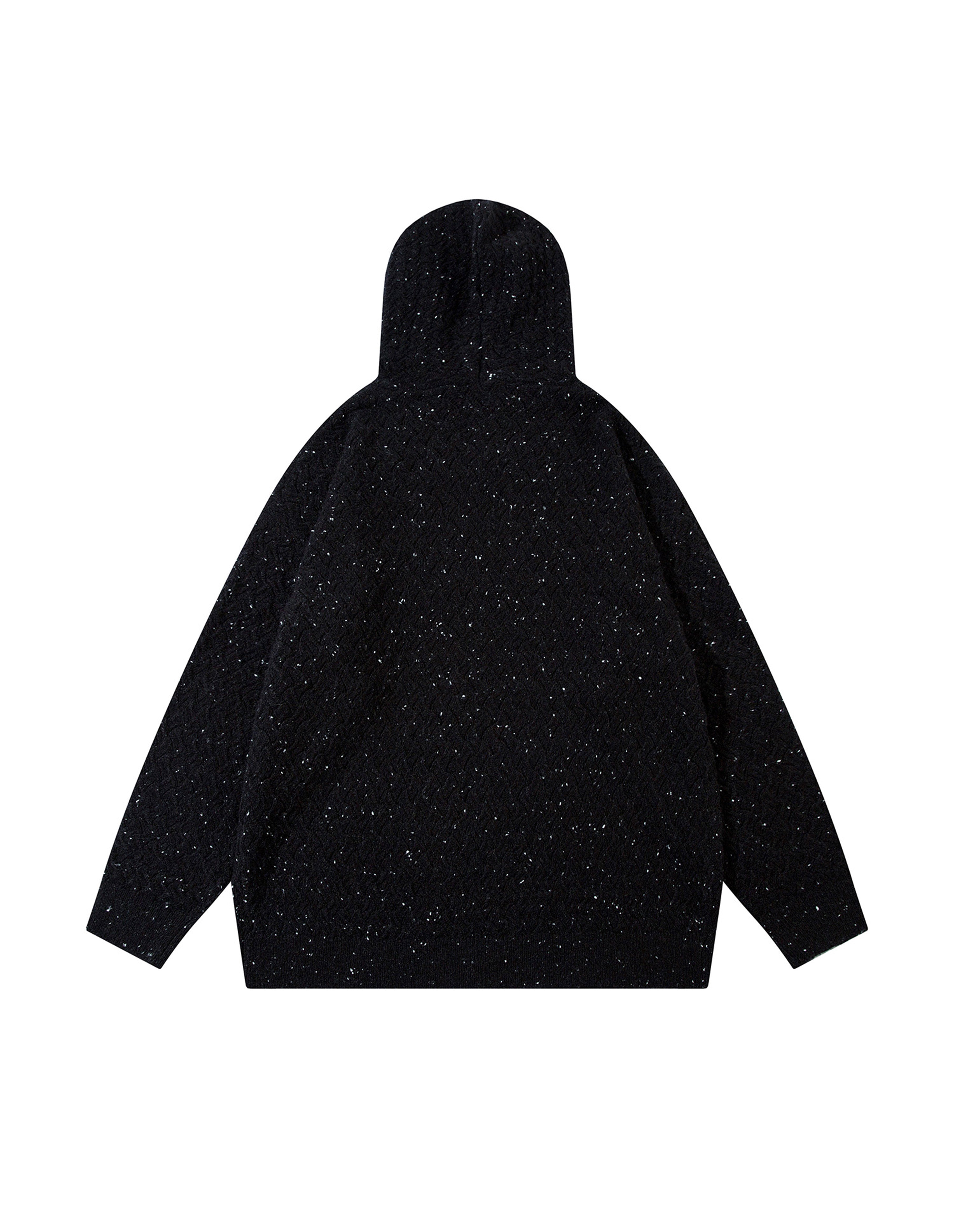 BAKYARDER Vintage Lazy-Style Hooded Zip-Up Cardigan Sweater