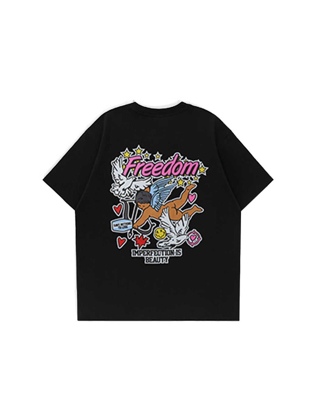 BAKYARDER Cupid Graffiti Print T-Shirt