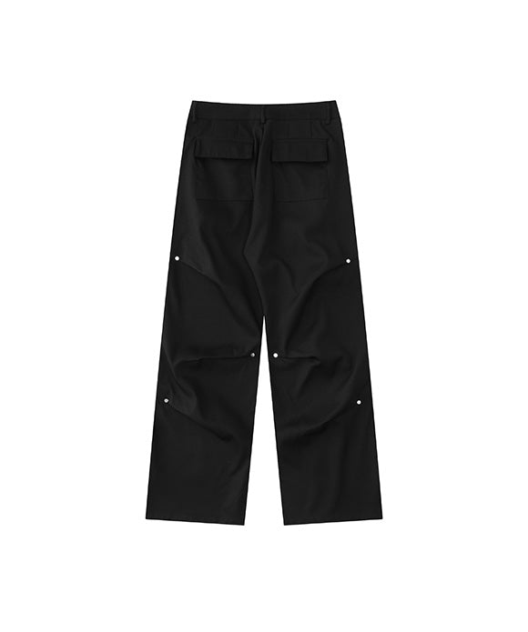 BAKYARDER Wide-Leg Straight-Cut Utility Pants