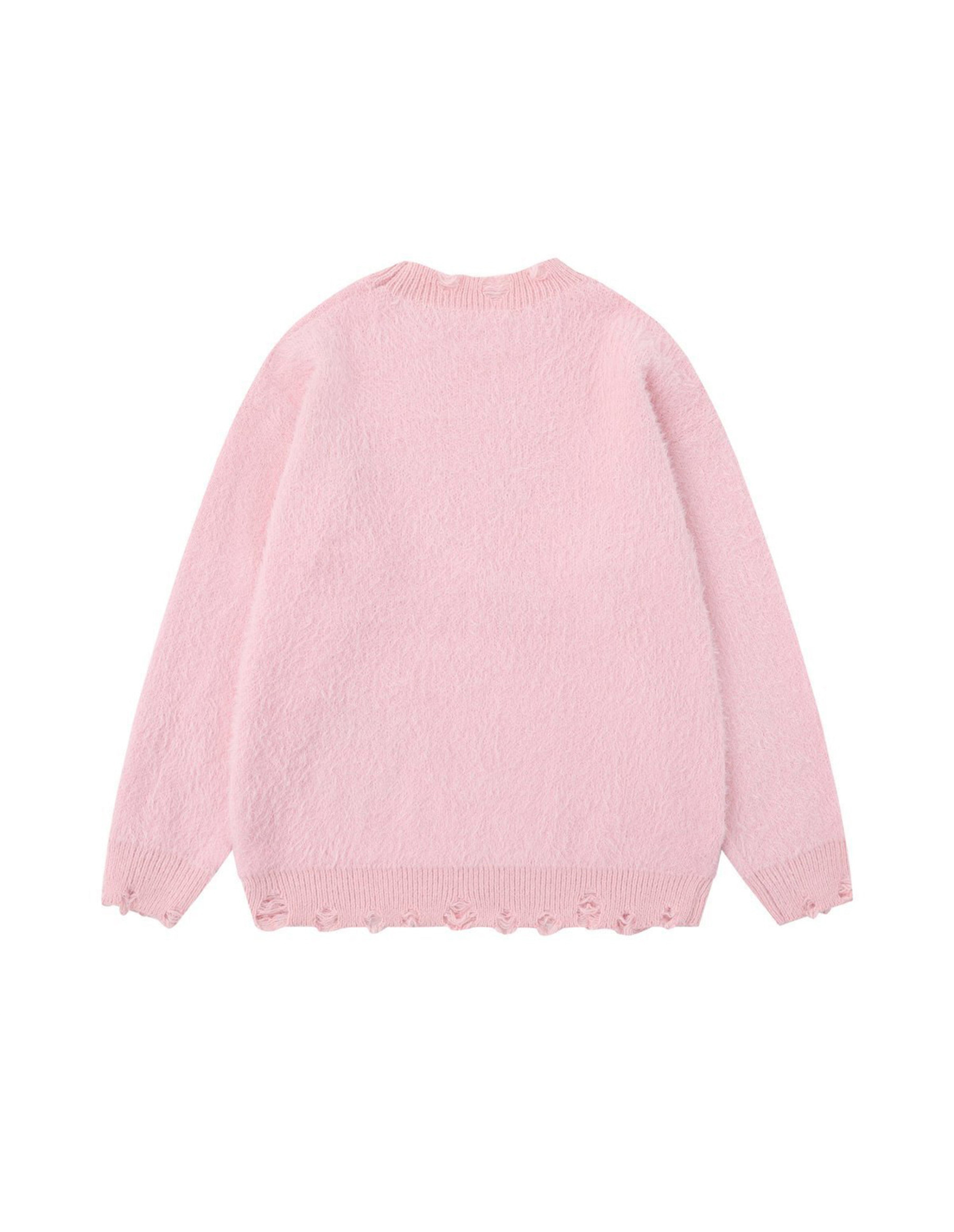 BAKYARDER 3D Bow Crewneck Pullover Sweater