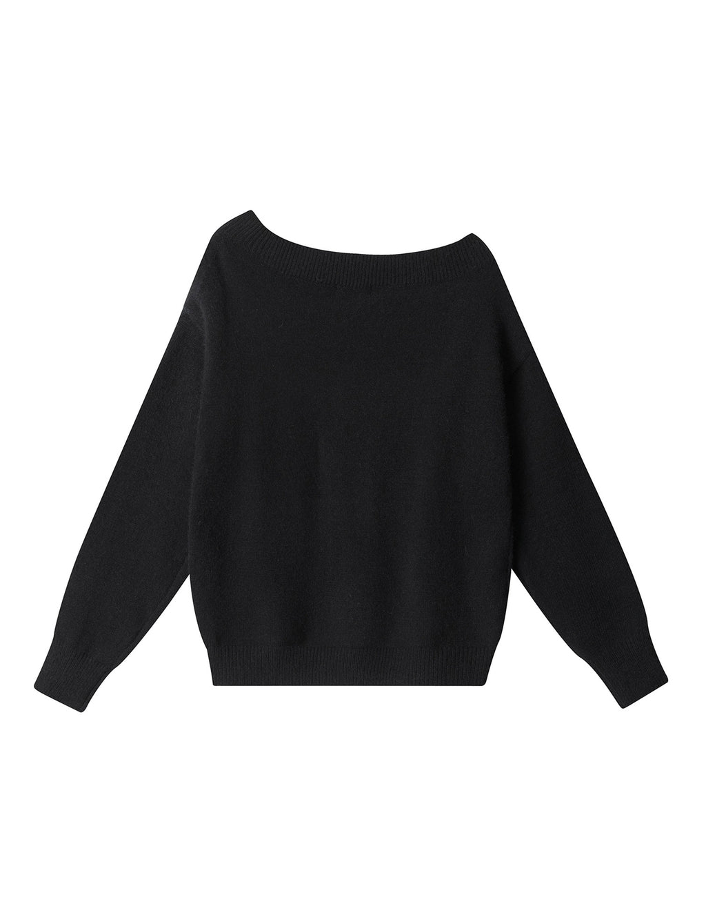 BAKYARDER Women's Vintage Asymmetric Off-Shoulder Pullover Sweater