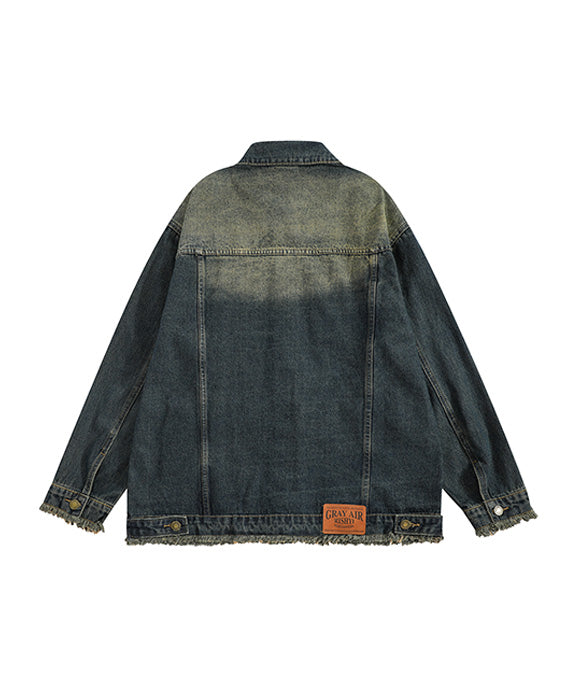 BAKYARDER  Vintage Floral Denim Jacket