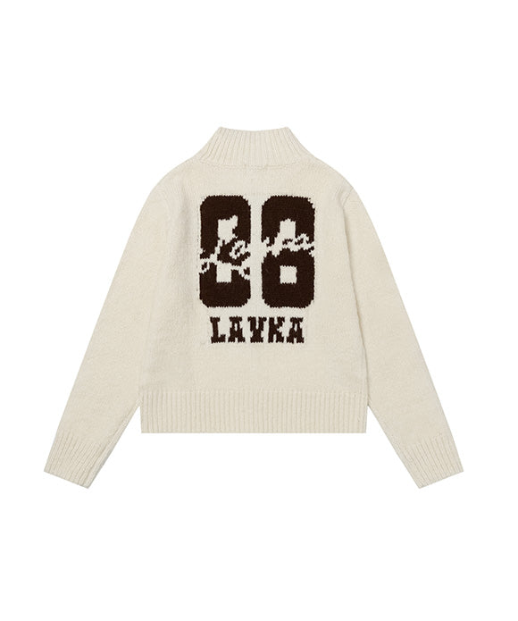 BAKYARDER Vintage Double Zipper Cardigan Sweater