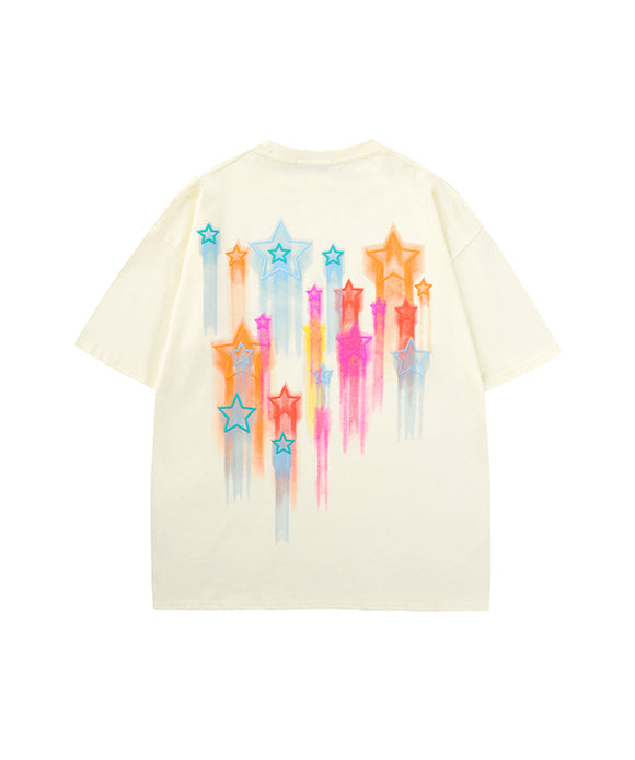 BAKYARDER Graffiti Star Print T-Shirt