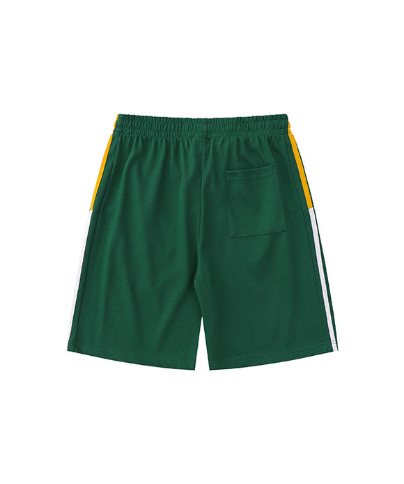 BAKYARDER  Color-blocked Striped Casual Shorts