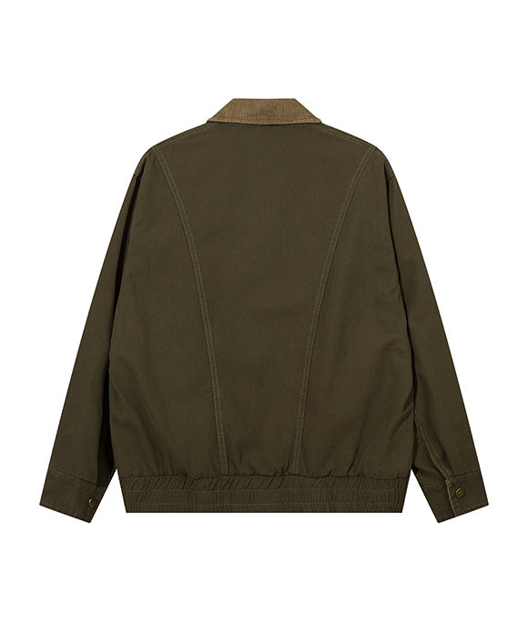 BAKYARDER Vintage Turn-Down Collar Cargo Jacket