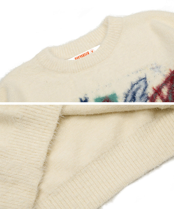 BAKYARDER Vintage Letter Knit Sweater