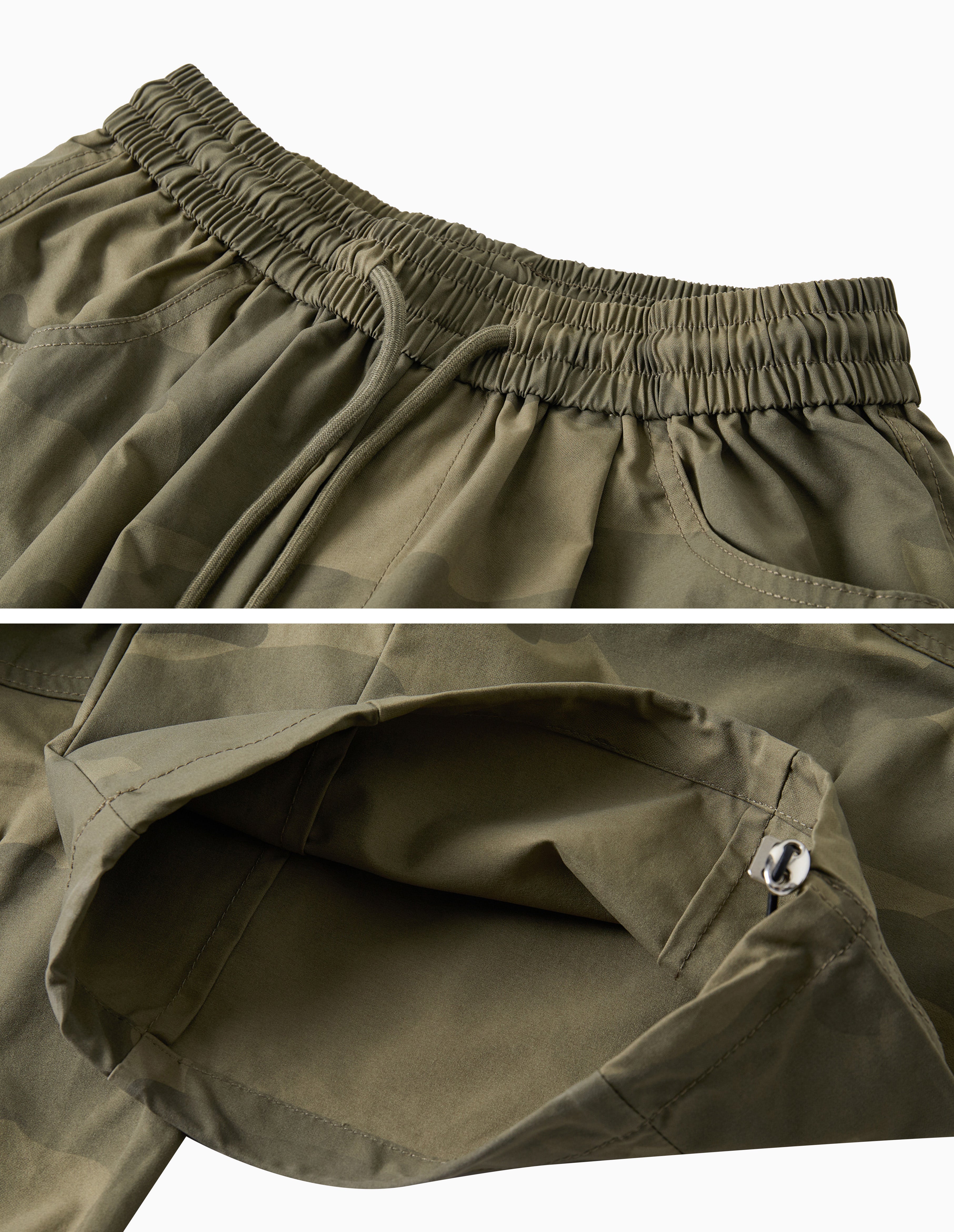 BAKYARDER Vintage Pleated Camouflage Cargo Pants