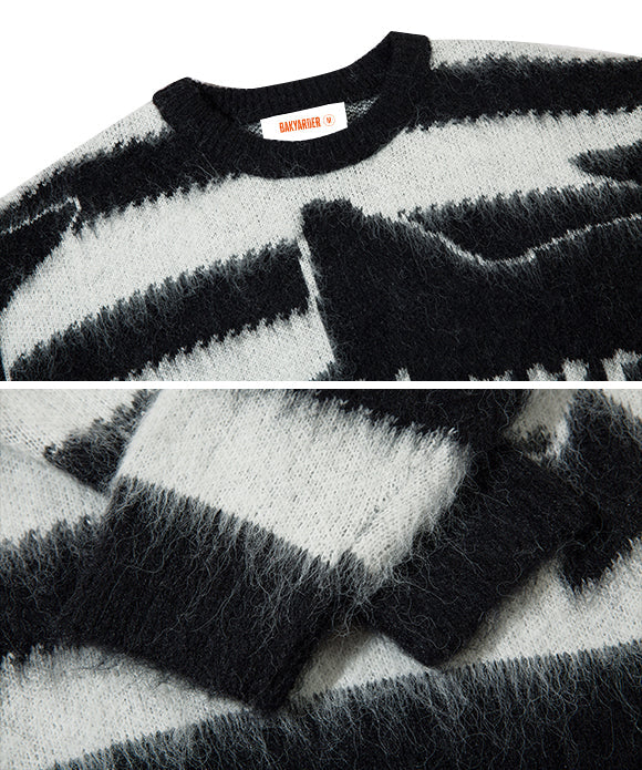 BAKYARDER Vintage Striped Star Sweater