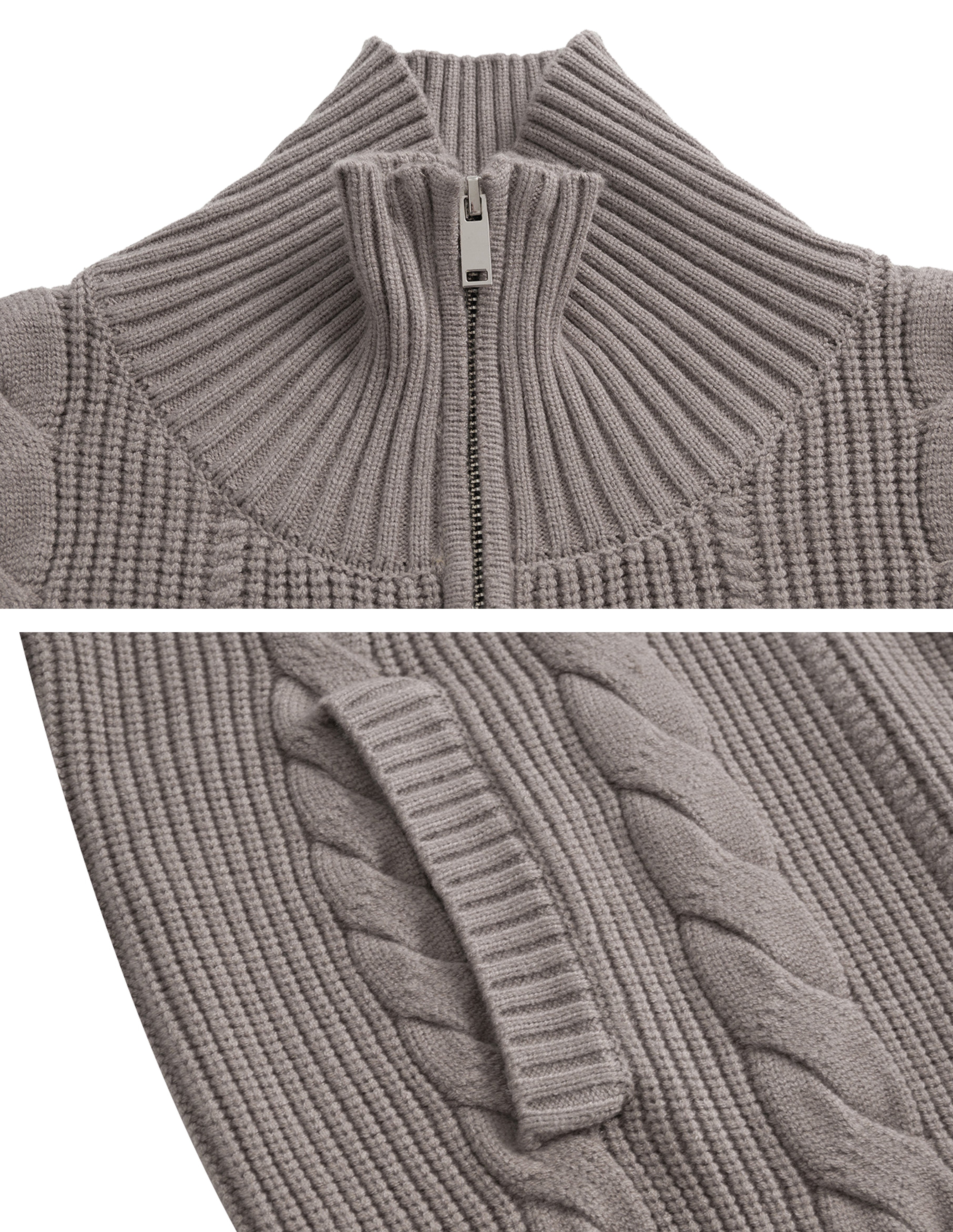 BAKYARDER Wheat Ear & Delicate Floral Zip-Up Cardigan