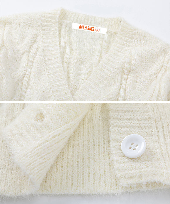 BAKYARDER Vintage Bowknot Preppy Cardigan Sweater