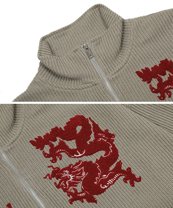 BAKYARDER Vintage Half-Zip Embroidered Sweater