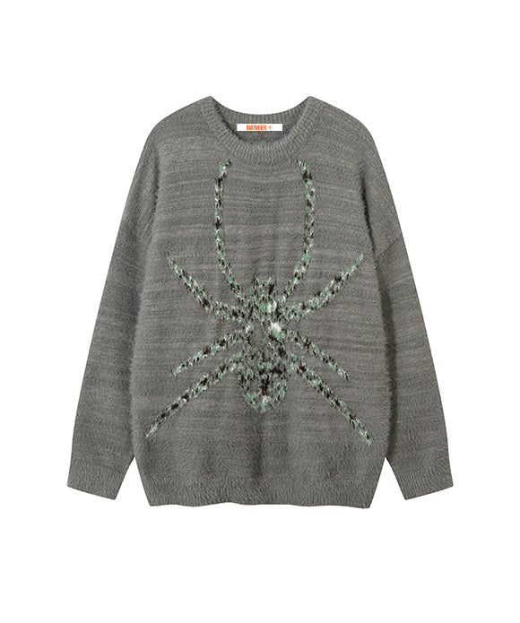BAKYARDER Spider Jacquard Crewneck Sweater