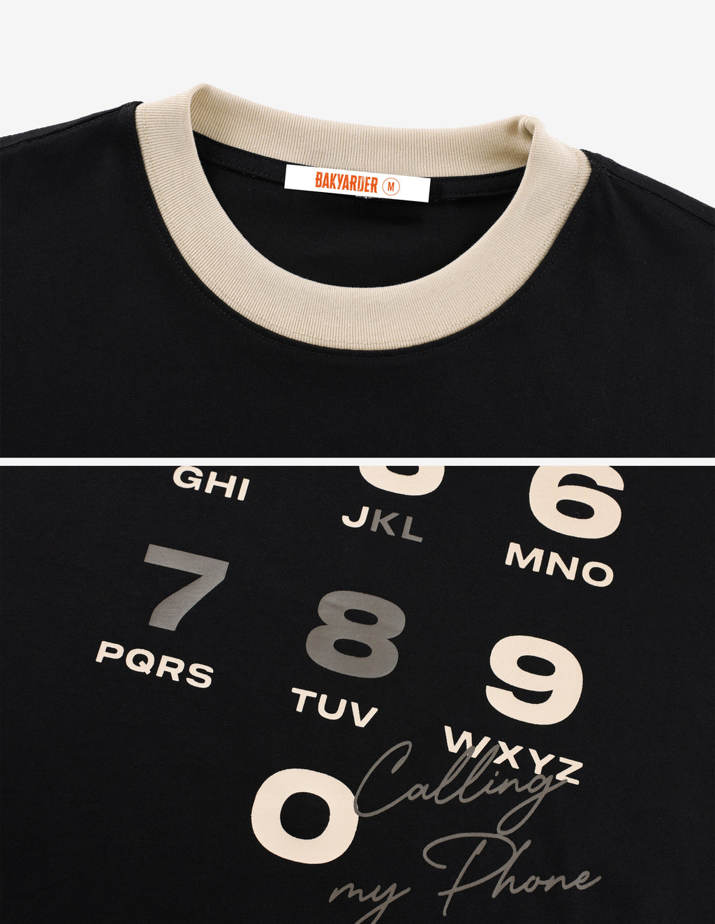 BAKYARDER Vintage Number Print T-Shirt