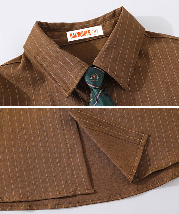 BAKYARDER  Vintage Striped Preppy Shirt