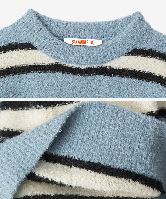 BAKYARDER Vintage Striped Crewneck Sweater