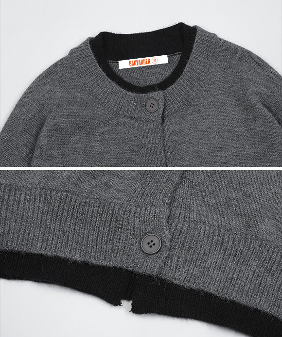 BAKYARDER Two-in-One Layered Patchwork Cardigan