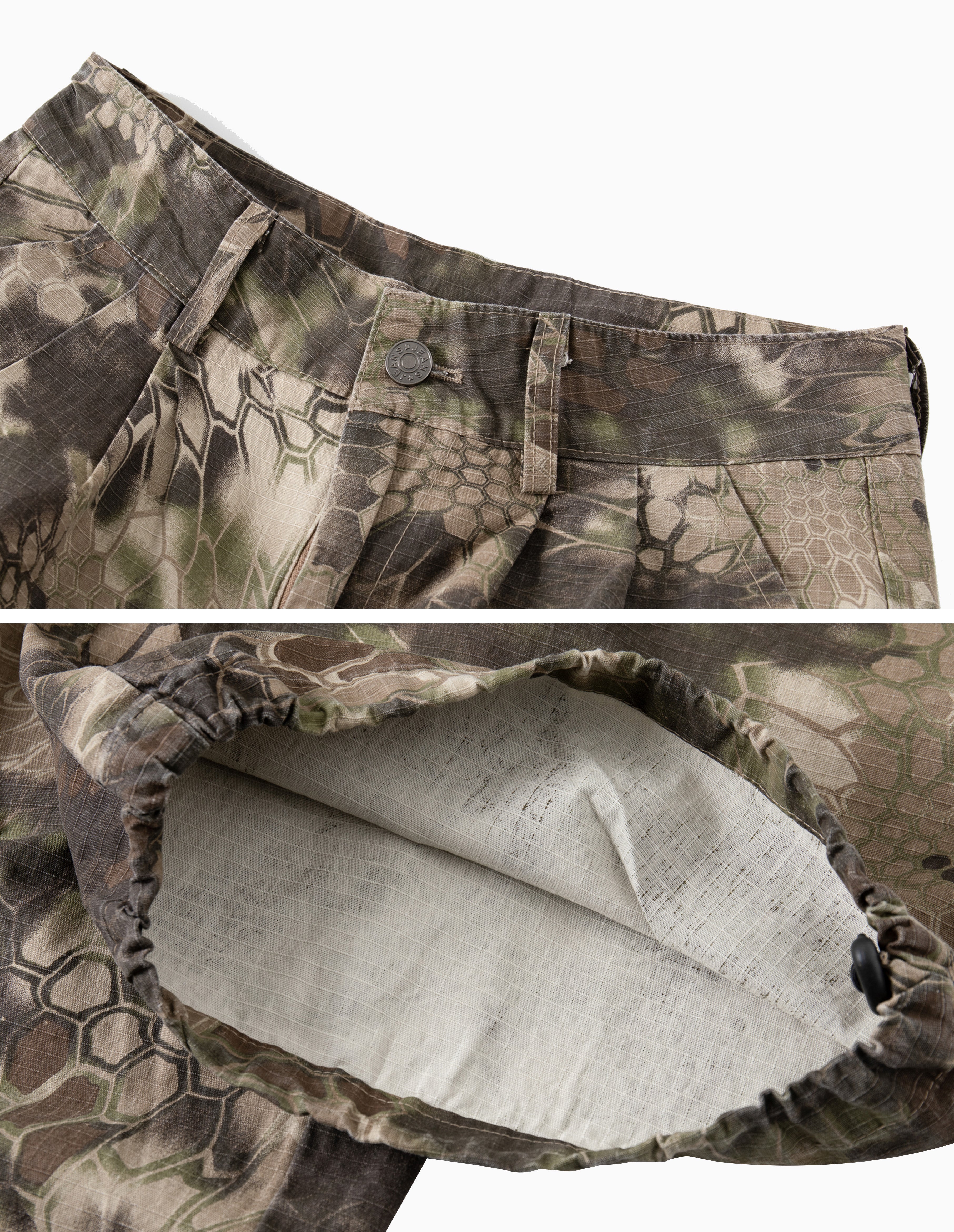 BAKYARDER Vintage Snake Print Cargo Camouflage Pants