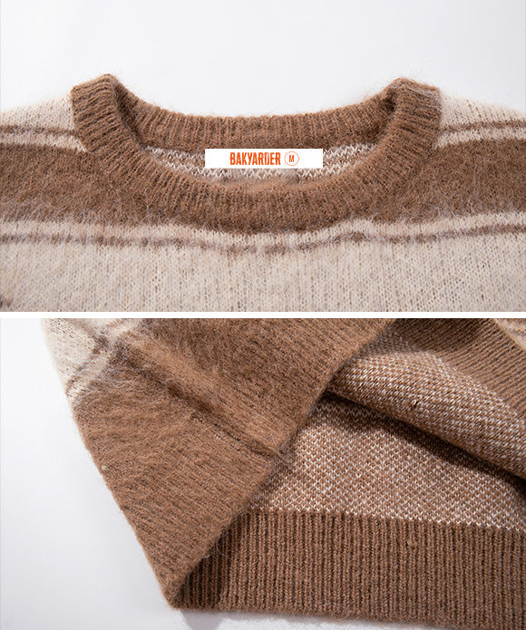 BAKYARDER Vintage Striped Star Sweater