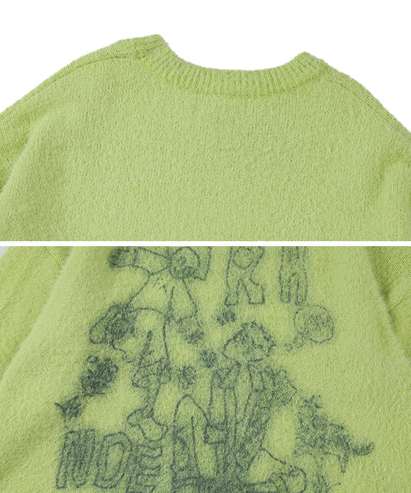 BAKYARDER Vintage Loose Cartoon Character Sweater