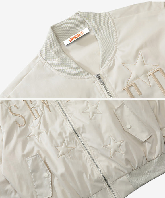 BAKYARDER Vintage Letter Embroidered Jacket