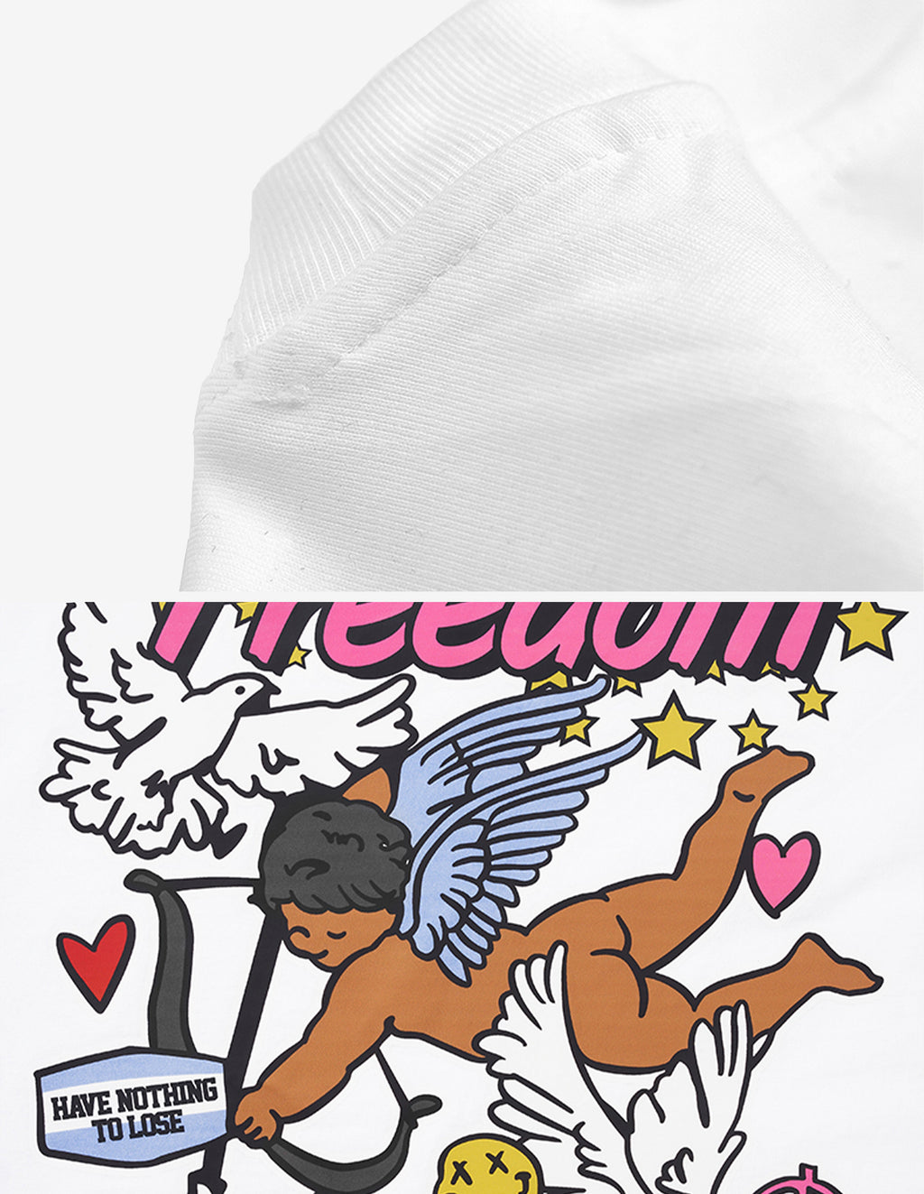 BAKYARDER Cupid Graffiti Print T-Shirt