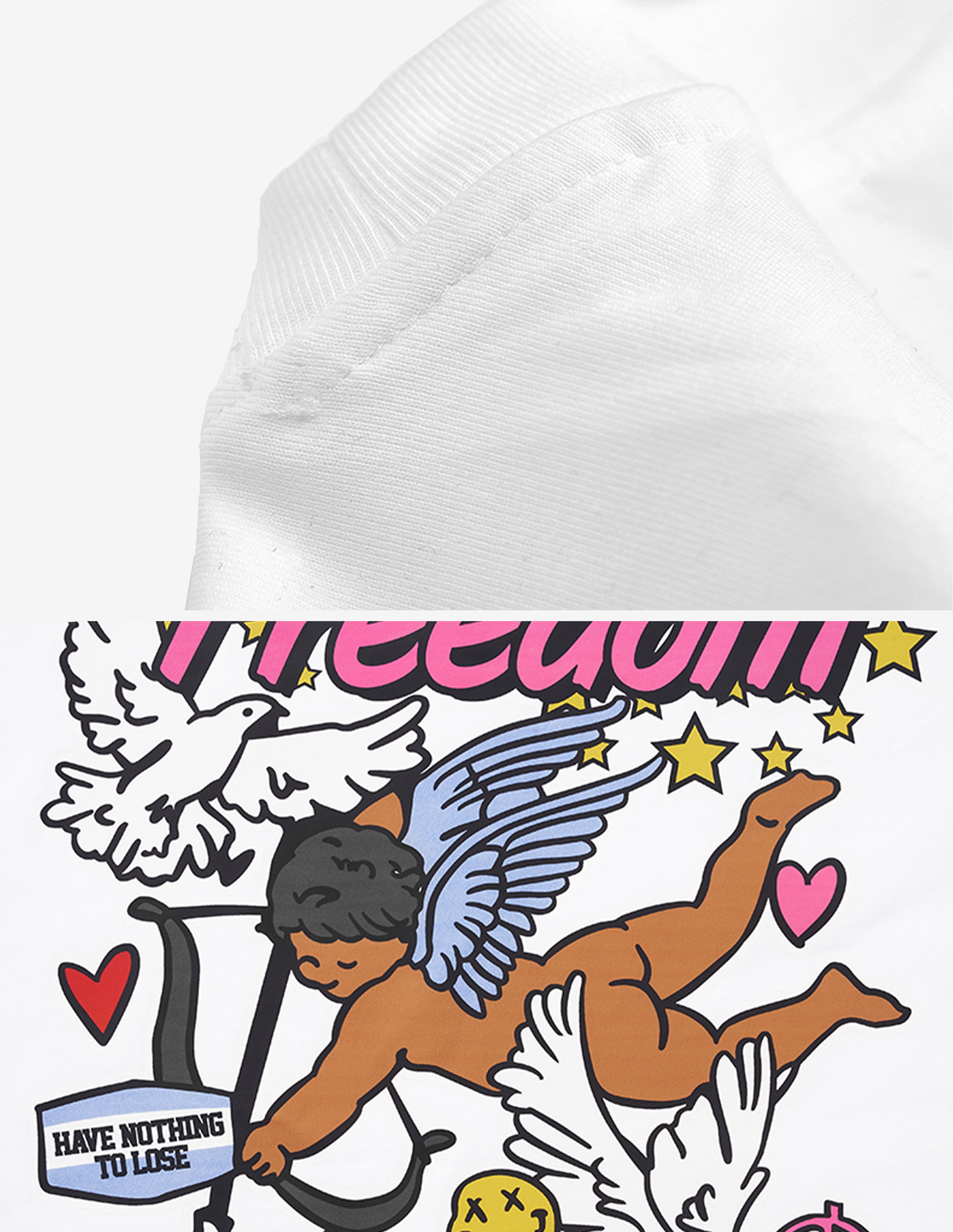 BAKYARDER Cupid Graffiti Print T-Shirt