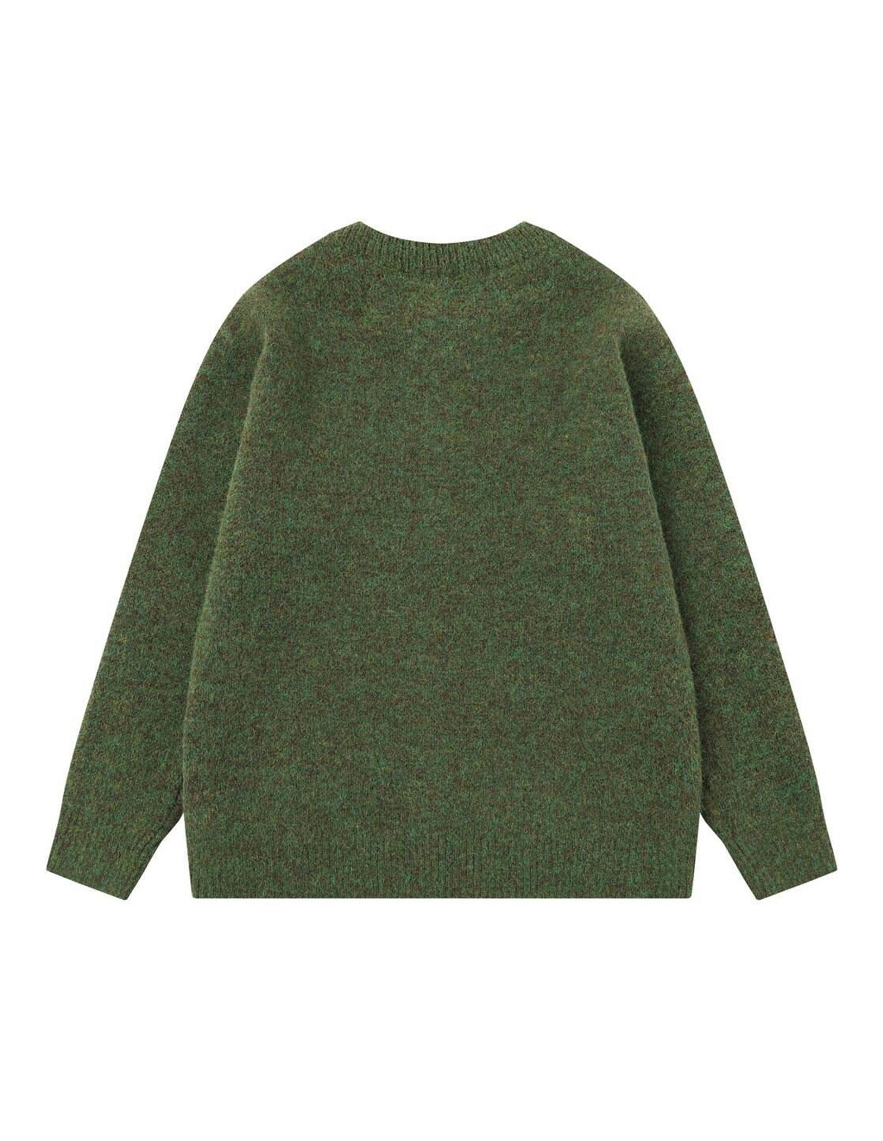 BAKYARDER Vintage Preppy Style Color-Block Argyle Knit Cardigan