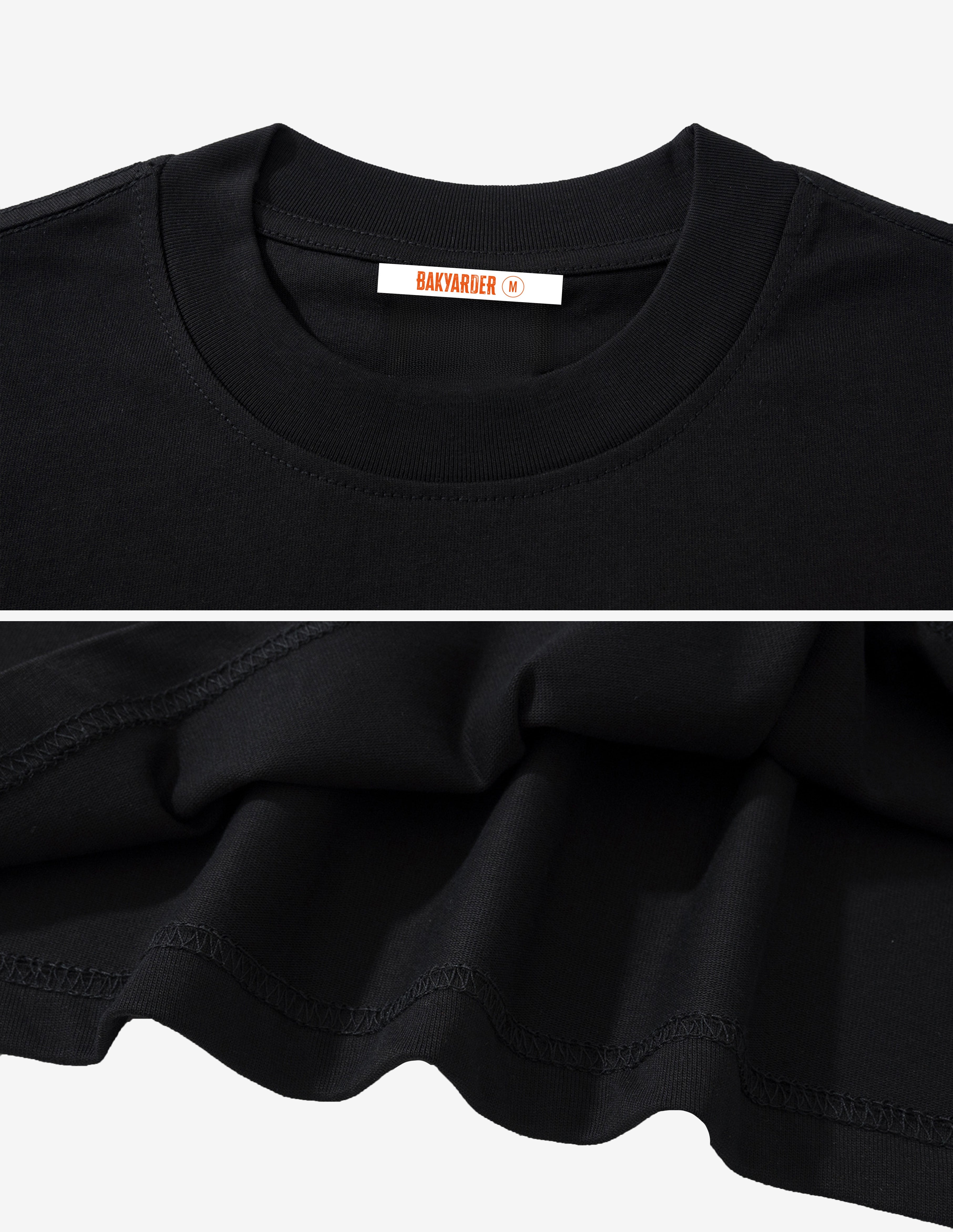 BAKYARDER Star Print Colorblock T-Shirt