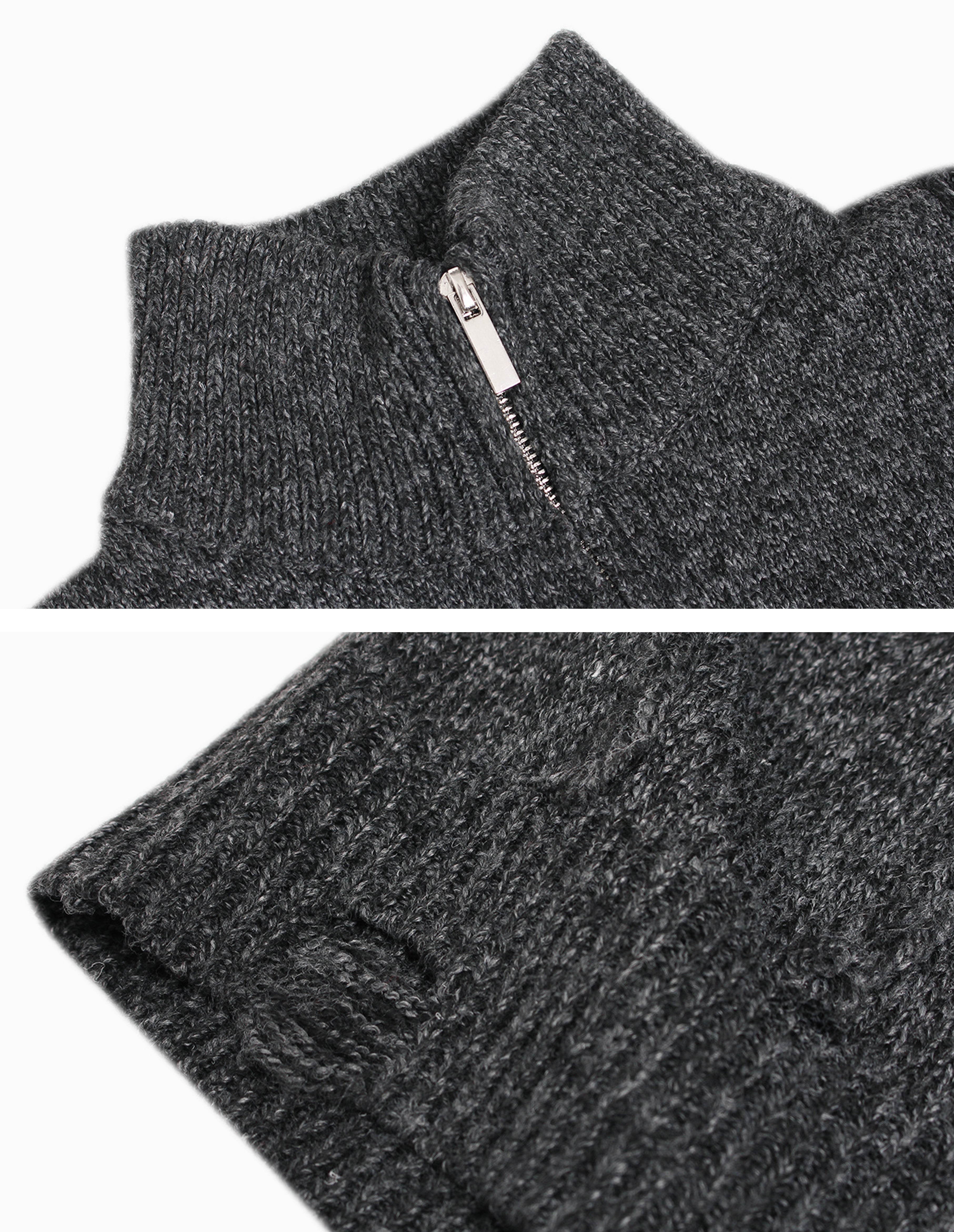 BAKYARDER Vintage Zip-Up Cardigan Sweater