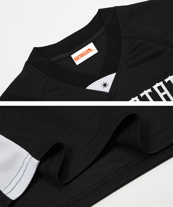 BAKYARDER  Color Block Patchwork Sports Short Sleeve T-shirt