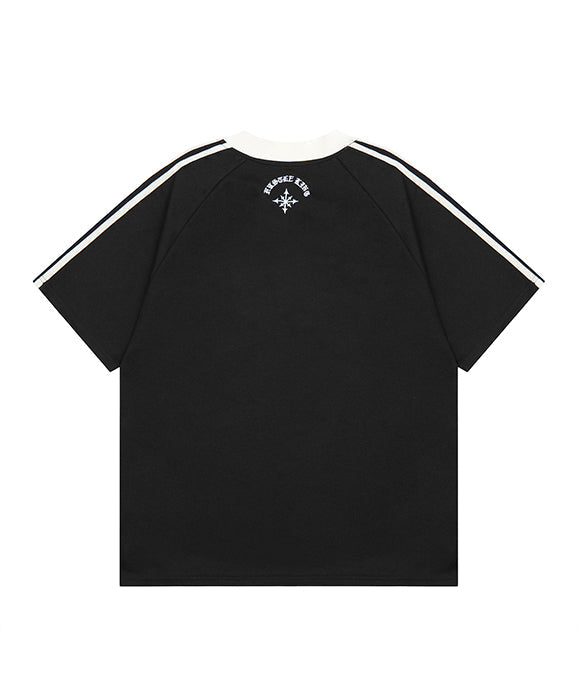 BAKYARDER Color Block Heavyweight Short Sleeve T-shirt