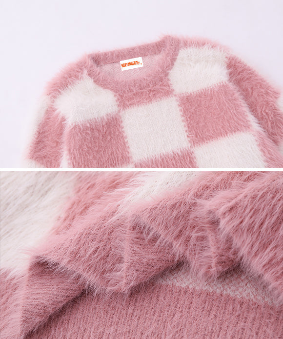 BAKYARDER Wind Checkerboard Sweater