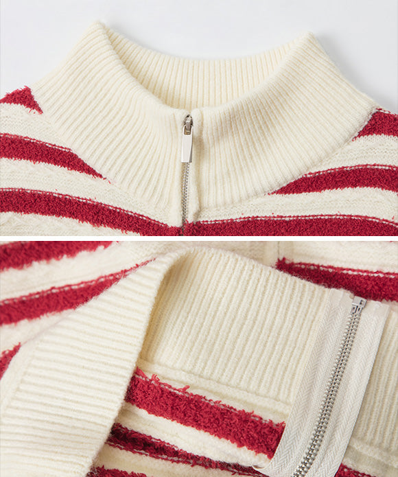 BAKYARDER Vintage Striped Cardigan Sweater