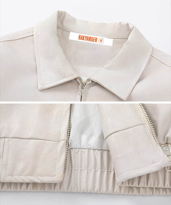 BAKYARDER  Vintage Suede Jacket with Bow Back