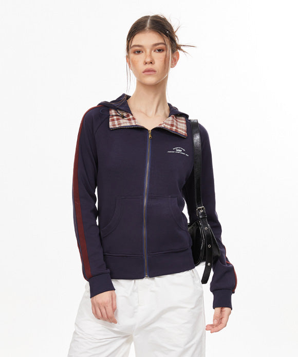 BAKYARDER Vintage Plaid Hoodie Jacket