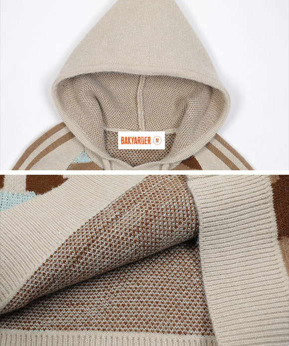 BAKYARDER Vintage Camouflage Hooded Sweater