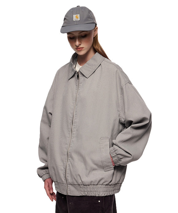 BAKYARDER  Vintage Distressed Collared Denim Jacket