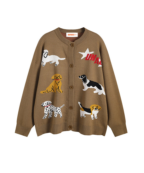 BAKYARDER  Fun Dog Cardigan Sweater