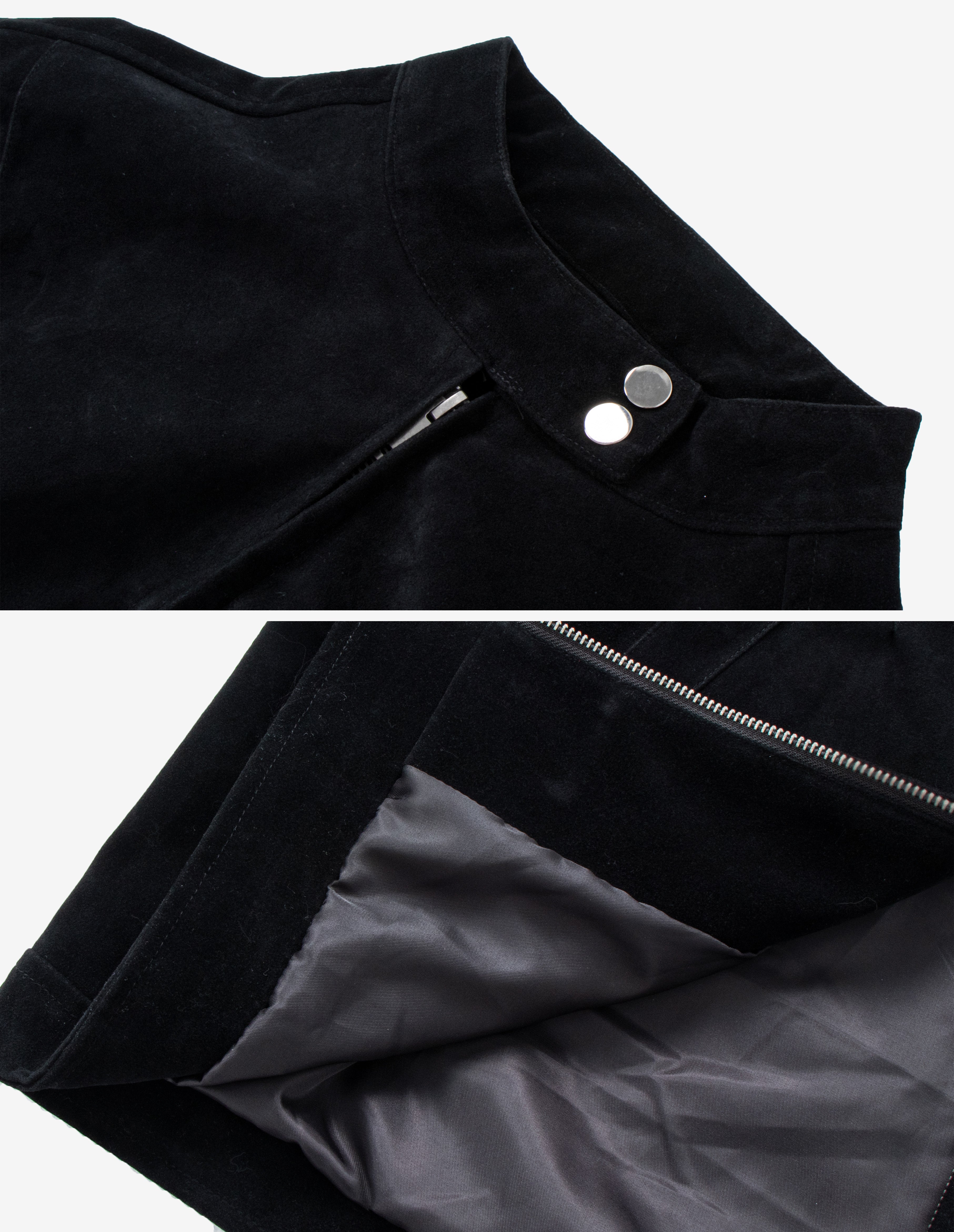 BAKYARDER Vintage Suede Stand Collar Jacket