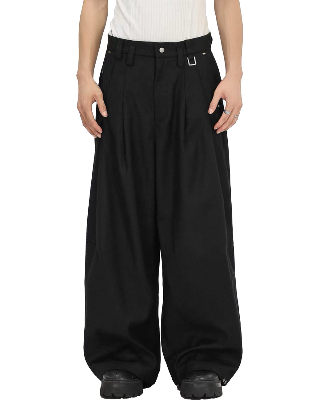 BAKYARDER A-Line Pleated Drapey Trousers