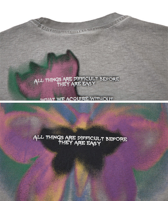 BAKYARDER  Butterfly Print Short Sleeve T-Shirt