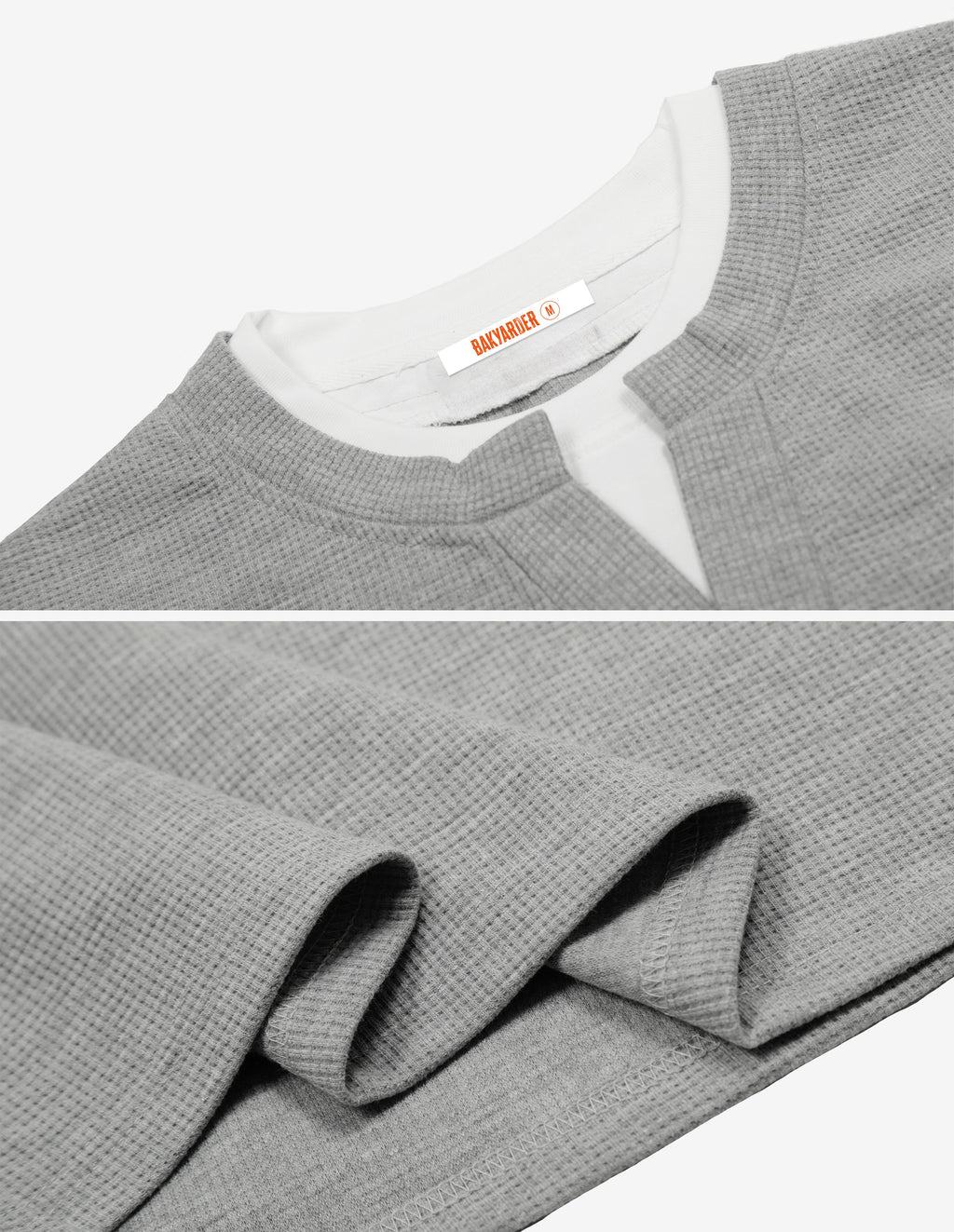 BAKYARDER Waffle-Knit Faux Two-Piece T-Shirt