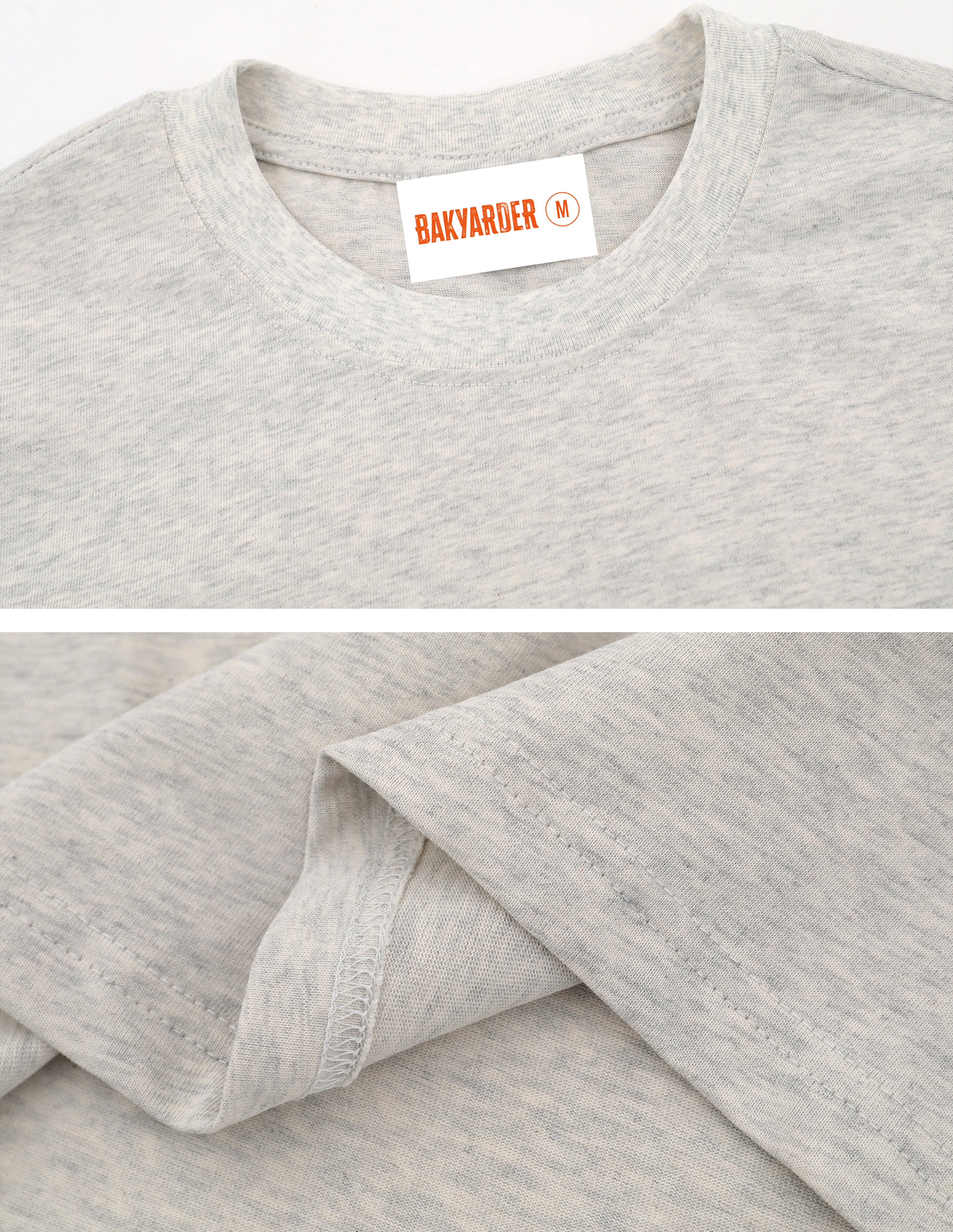 BAKYARDER Cartoon Cat Plaid Patch Embroidery Tee